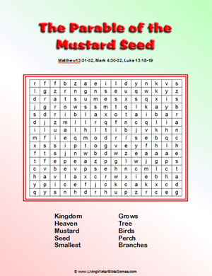 The Parable of The Mustard Seed -- Word Search