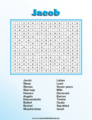 Jacob Word Search -- Full Color